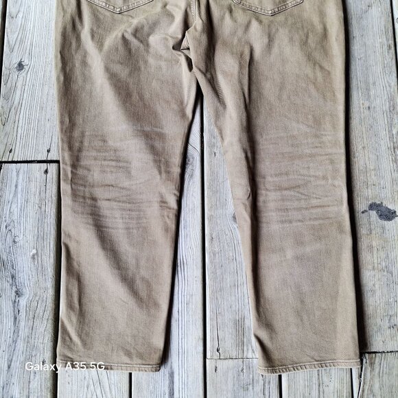 Mens American Eagle Slim Straight Fit Jeans 5G Tan Cotton Blend Classic Denim Si - Picture 6 of 14